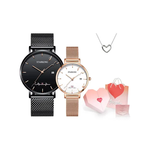 STARKING Кварцевый механизм ремешок из нержавеющей стали унисекс белый циферблат