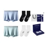 7A Антибактериальный 120S Модал [Светло-синий + Циановый] [100% хлопок, носки, 2 упаковки] Коробка