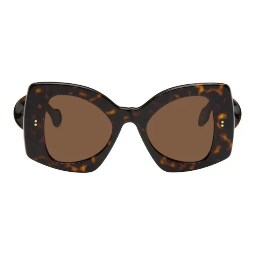 JW Anderson Ацетат Бабочка Солнцезащитные очки Женские Коричневый