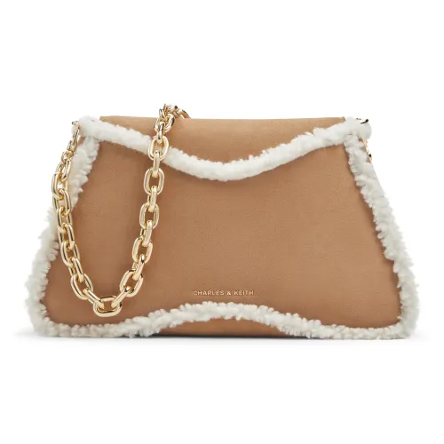 CHARLES KEITH ПУ (полиуретан) текстильная смесь сумка через плечо плечевая сумка средний размер женский композитный цвет