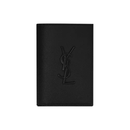 SAINT LAURENT Кошелек из коровьей кожи Money Clip кошелек держатель для карт мужской черный