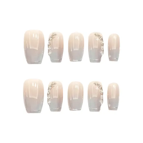 COLLEEN Elegance Collection Majira False Nail Короткий LADDER Розово-белый Градиентный 20 мм 10 шт