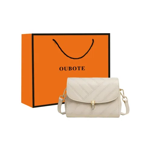 OUBOTE Корова Кожа с Синтетической Кожей Сумка через плечо Стандартная Женская Экрю