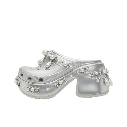 SIMONE ROCHA x Crocs ЭВА Устойчивые к истиранию Домашние тапочки Женские Серебряные