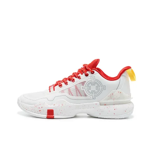 RIGORER Hydrogen 2 Баскетбольные кроссовки Низкий топ Коралловый Белый/Кораллово-красный Мужской