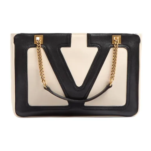 Valentino Овчина Сумка через плечо Маленькая Женская Масляный Белый и Черный
