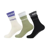 Имитация двухслойности, йога, носки, 3 упаковки (белый + зеленый + черный)