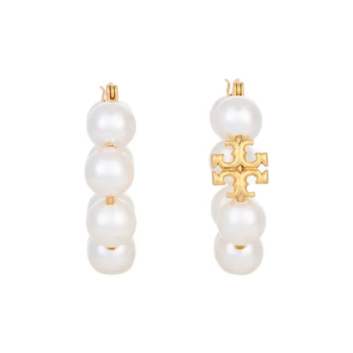Tory Burch Серьги из бронзы Белые Женские