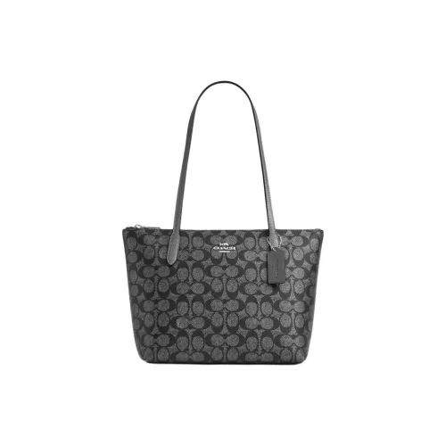 COACH Fiona Искусственная кожа Тоут Сумка Сумка для покупок Сумка Унисекс Металлический