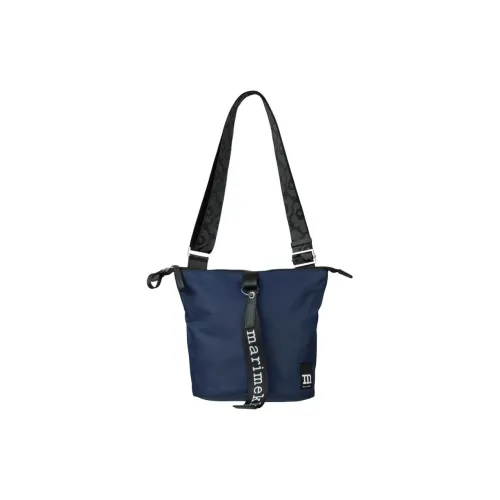 MARIMEKKO Нейлоновые ведрообразные сумки сумки через плечо сумка на плечо большая женская темно-синий