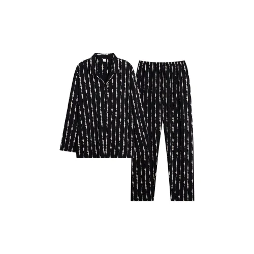 Sha Qian Пижамный комплект мужской черный