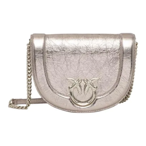 PINKO Телячья кожа Сумка через плечо Женская серебряная