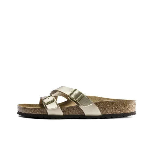 Birkenstock Yao EVA противоскользящие слипоны женские узкий профиль золотой