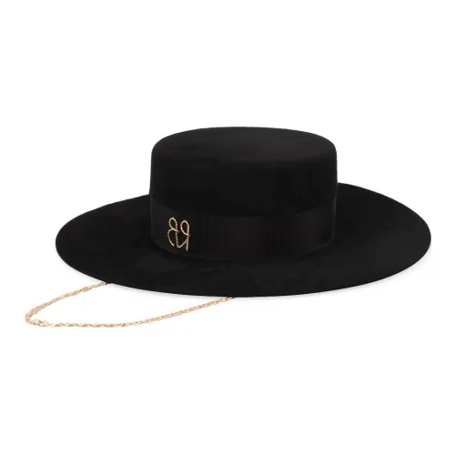 RUSLAN BAGINSKIY Шерсть Цилиндры Женские Черный