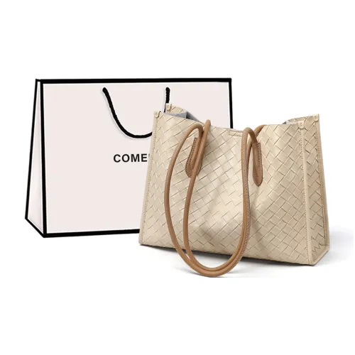 COMELY Сумка из синтетической кожи сумка для покупок сумка через плечо обычный средний размер женский бежевый абрикос