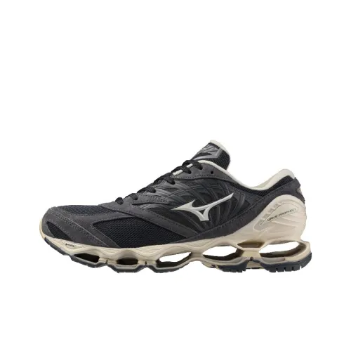 Mizuno Wave Prophecy LS Slip-resistant Abrasion-resistant Low Top Casual Running Shoes Men's Blue White Мицубо Уэйв ПроМиси LS Противоскользящий Устойчивый к истиранию Низкий Топ Повседневные Беговые Кроссовки Мужские Синий Белый