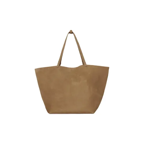 THE ROW Park Tote Замша Телячья Кожа Сумка-тоут Сумка для покупок Экстра-большая Сумка Женская Цвет Лещина