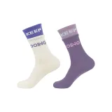 Поддельные две пары носков для йоги, комплект из 2 пар (белый + фиолетовый)