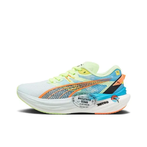 PUMA Deviate NITRO 3 Беговые кроссовки Низкий топ Белый Синий Женские