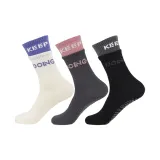 Имитация двухслойности, йога, носки, упаковка из 3 пар (белый + серый + черный)