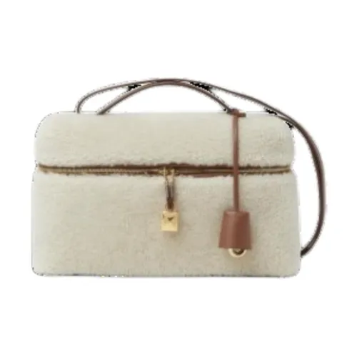 Loro Piana Extra Bag Овчина Сумка Женская Белая и Коричневая