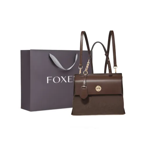 FOXER Синтетическая кожа Golden Замок Учебный рюкзак Стандартный Женский Кофейный Карамельный