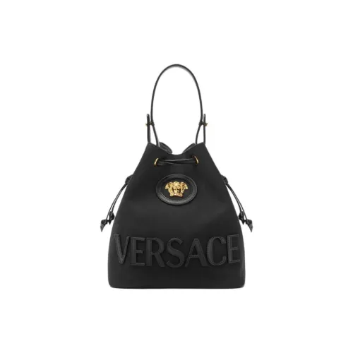 VERSACE La Medusa Хлопковая ведрообразная сумка сумка через плечо сумка для женщин черная