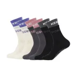 Имитация двухслойности, йога, носки, 6 пар (2 белых + 2 серых + 2 черных)