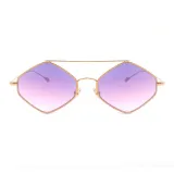 Золотая оправа с прогрессивными фиолетовыми линзами