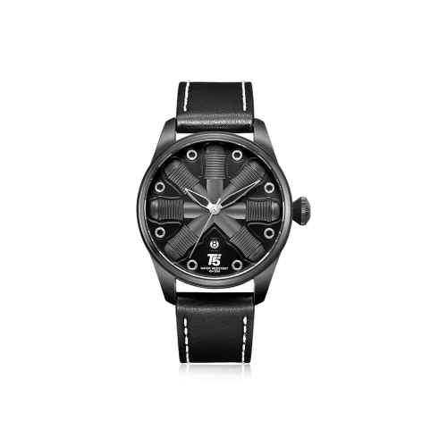 T5 WATER RESISTANT Кварцевый механизм Мужские часы 44 мм Черный