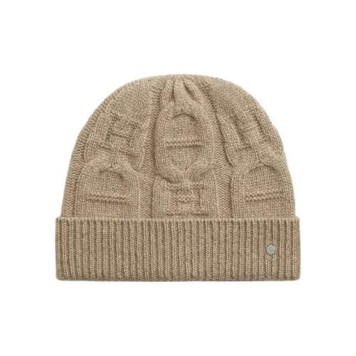 HERMES Кашемир Шапки-бини Мужской Бежевый