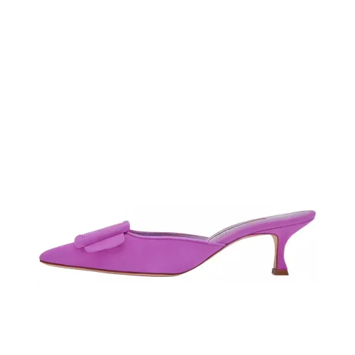 MANOLO BLAHNIK Домашние тапочки Женские Фиолетовые