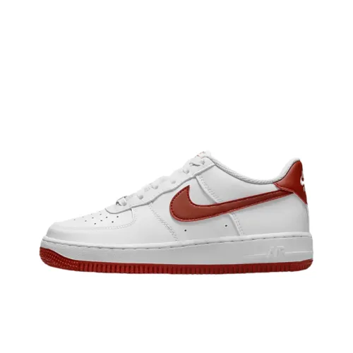 Nike Air FORCE 1 Slip-on Устойчивый к истиранию Низкий Топ Детские Скейтбординг Белый