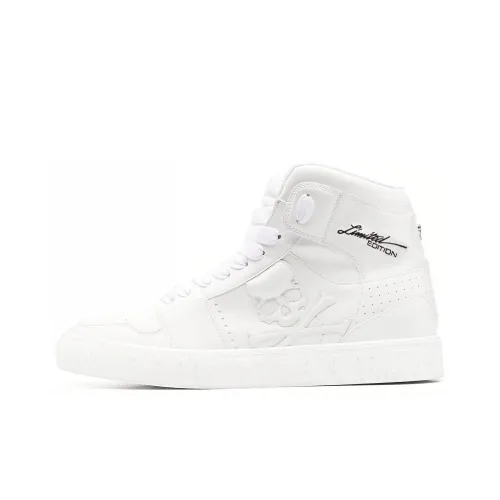 PHILIPP PLEIN Super Street Высокий Топ Стильный Скейтбординг Мужской Белый