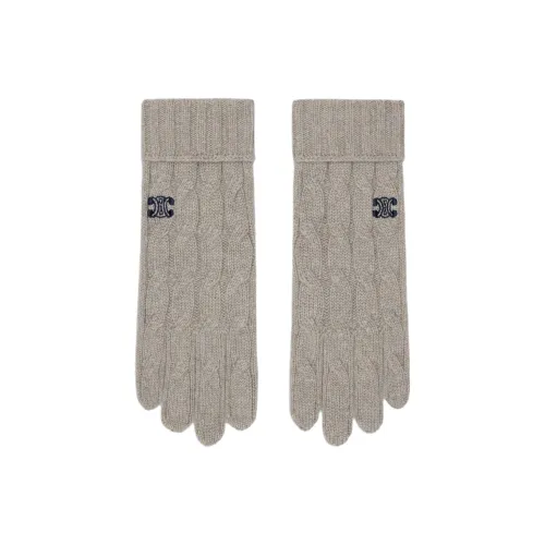 CELINE Кашемир Вязаные Перчатки Мужские Серые