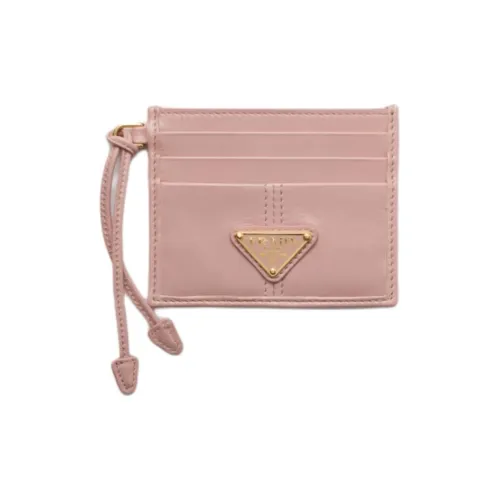 PRADA Кожа Держатель для карт Стандартный Женский Розовый