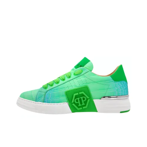 PHILIPP PLEIN Lo Топ Низкий Топ Скейтборд Кроссовки Мужские Зеленые