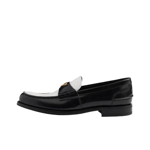 PRADA Лоферы Мужские Черный Белый