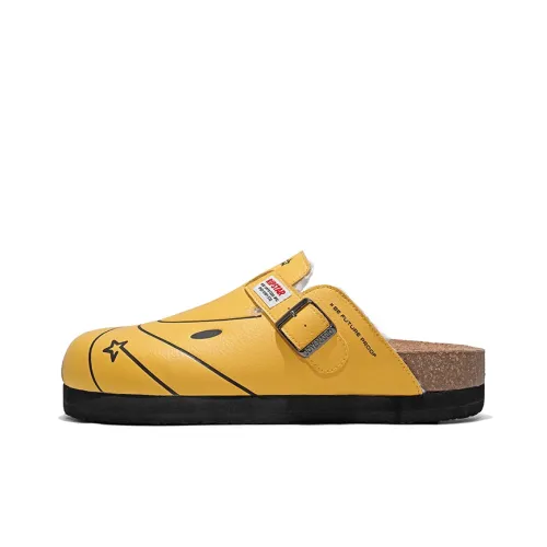 RIPSTAR Birkenstock Стиль Обувь Желтый Смайлик Унисекс
