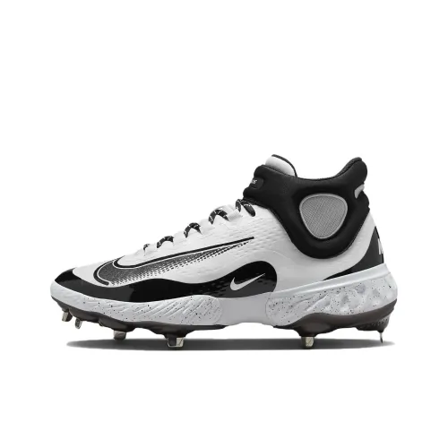 nike Alpha Huarache Elite 4 Легкий и Износостойкий MID Топ Кроссовки для тренировок Мужские Белый Черный