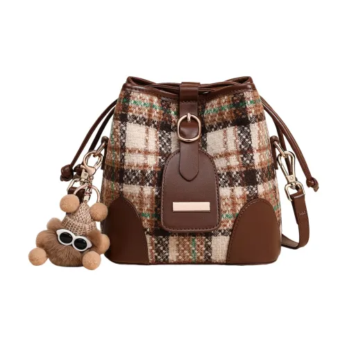 COMELY Ткань Синтетическая кожа Сумка через плечо Стандартная Женская Кофейного цвета