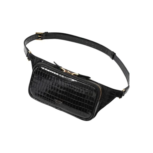 TOM FORD Лакированная кожа Одно плечо Через плечо Бананка Мужской Черный