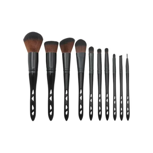 XIBI Черный MULTI Hole Кисть для макияжа Beauty Tool Портативный Смешанный Детали Мягкая кожа Дружелюбный Тень Форма 10 шт