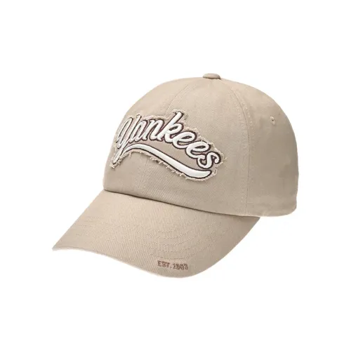 Бейсболка MLB Base Logo из хлопка для защиты от солнца унисекс цвет экрю