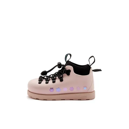 Native Shoes Fitzsimmons Детские утепленные сапоги MID Топ Серо-розовый | Блестящий Цветочный | Серо-розовый Kids