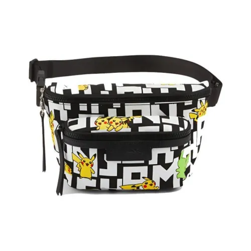 LONGCHAMP Pokémon Collaboration Le Pliage Холщовая сумка-бананка Унисекс Черная