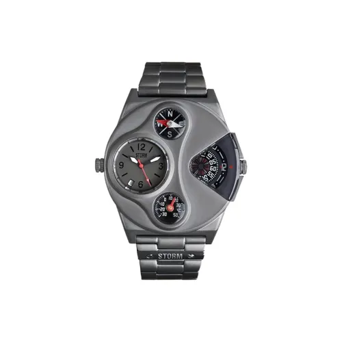 STORM V2 NAVIGATOR Collection Кварцевые Мужские Часы 47 мм Серый Циферблат Ремешок из Нержавеющей Стали