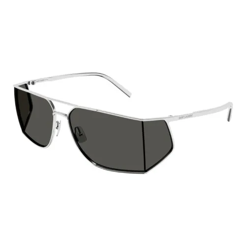 SAINT LAURENT Металл Aviator Солнцезащитные очки Мужские Silver