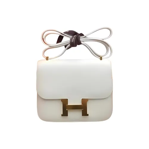 HERMES Constance Swift Кожа Сумка через плечо Мини Женские 0U Новый Белый