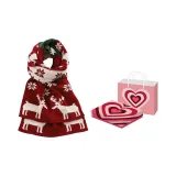 Снежинка Олень Бургундский Коробка с любовным посланием